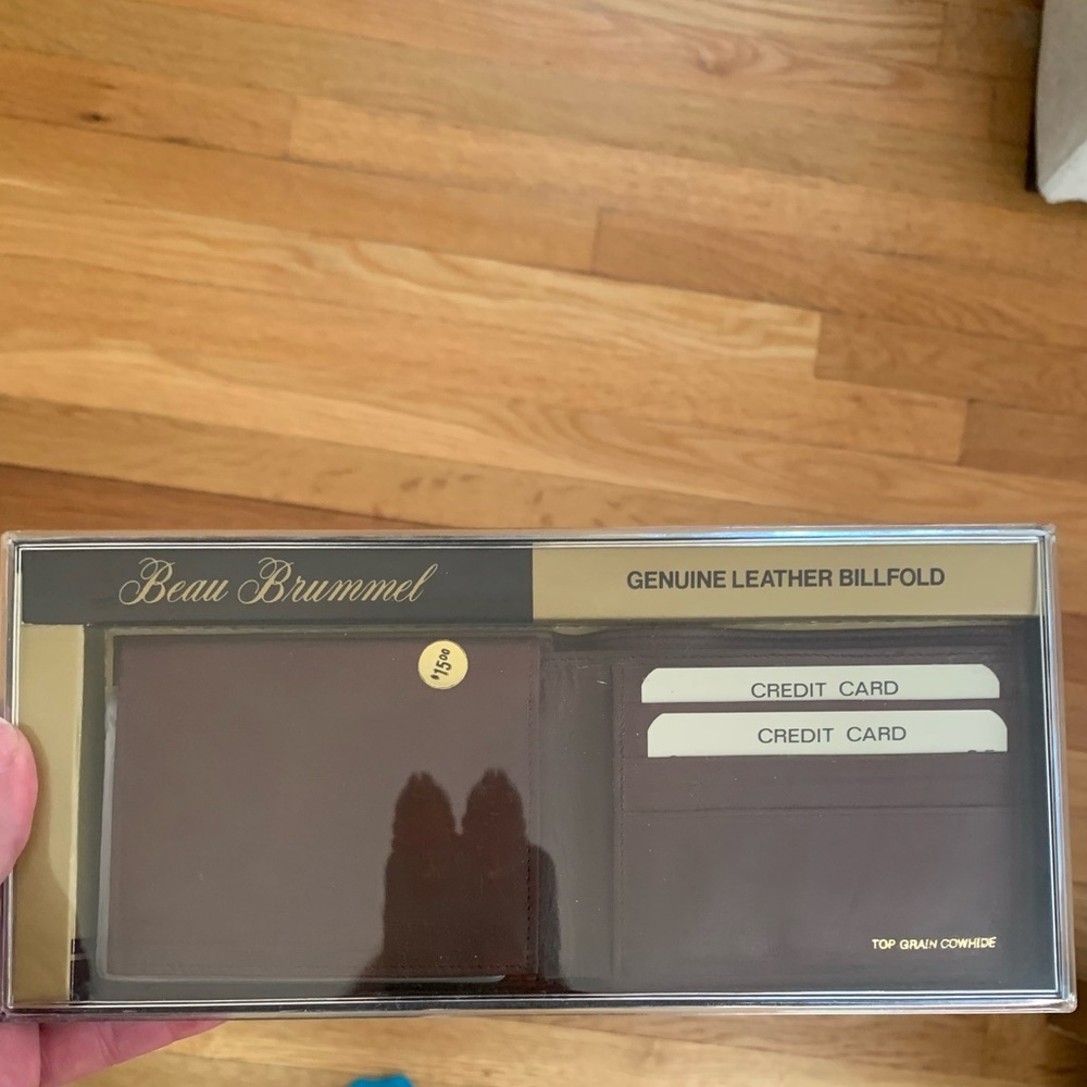 Beau Brummel vintage billfold - new - leather